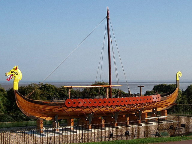 Replica of a Migration Period longboat