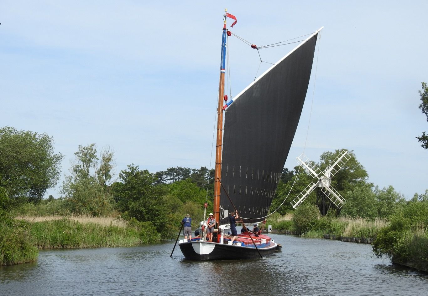 Norfolk Wherry sailing on the Broads
